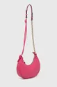 Δερμάτινη τσάντα Red Valentino ροζ