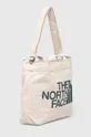 Βαμβακερή τσάντα The North Face μπεζ