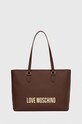 Torba Love Moschino bez uzorka smeđa JC4190PP0HKD0301