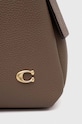 Kožená kabelka Coach hnedá CM545
