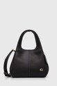Coach poseta de piele uni negru CM545