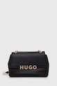Τσάντα HUGO απομίμηση λείου δέρματος μαύρο 50503805