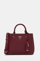 Τσάντα Guess MERIDIAN απομίμηση λείου δέρματος μπορντό HWBG87.78060
