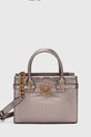 Τσάντα Guess απομίμηση λείου δέρματος ασημί HWCB89.98060