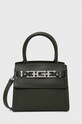 Kožna torba Guess natpis zelena HWCRTH.L3436