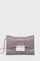 vijolična Usnjena torbica Furla Metropolis mini Ženski