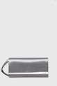 Pismo torba Calvin Klein imitacija zrnate kože srebrna K60K611309