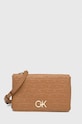 Torba Calvin Klein imitacija zrnate kože bež K60K611532