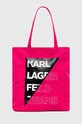 Τσάντα Karl Lagerfeld Jeans υφασμάτινο ροζ 236J3022