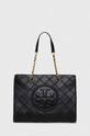 Τσάντα Tory Burch Fleming Soft λείο δέρμα μαύρο 152337.001