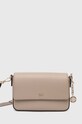 Шкіряна сумочка Dkny лицьова шкіра бежевий R33E3467