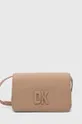 μπεζ Δερμάτινη τσάντα DKNY Γυναικεία