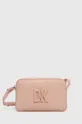 ροζ Δερμάτινη τσάντα DKNY Γυναικεία