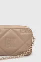 μπεζ Δερμάτινη τσάντα DKNY
