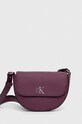 Τσάντα Calvin Klein Jeans απομίμηση λείου δέρματος μωβ K60K611226