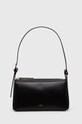 A.P.C. poșetă de piele uni negru PXBRU.F61837