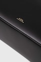 A.P.C. poșetă de piele negru PXBRU.F61837