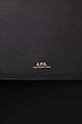 Kožená kabelka A.P.C. čierna PXAWV.F61526
