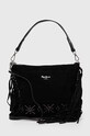 Pepe Jeans geanta de mana din piele intoarsa nu incape in A4 negru PL031464.999