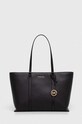Δερμάτινη τσάντα MICHAEL Michael Kors λείο δέρμα μαύρο 30R4G1LT3L