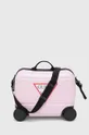 rózsaszín Guess gyermek bőrönd