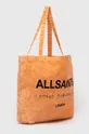 AllSaints torba bawełniana UNDERGROUND ACI TOTE pomarańczowy