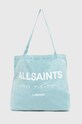 AllSaints torba bawełniana mieści A4 niebieski MB530Y