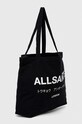 Βαμβακερή τσάντα AllSaints UNDERGROUND TOTE MB540X μαύρο AW23