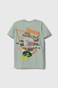 Guess t-shirt bawełniany dziecięcy L3YI11.K8HM4.9BYX turkusowy AW23