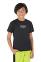 czarny Guess t-shirt bawełniany dziecięcy Chłopięcy