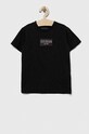 Guess t-shirt bawełniany dziecięcy L3YI16.K8HM3.9BYX czarny AW23