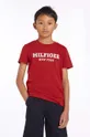 μπορντό Παιδικό βαμβακερό μπλουζάκι Tommy Hilfiger Για αγόρια