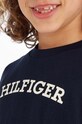 Tommy Hilfiger t-shirt bawełniany dziecięcy KB0KB08333.128.176.9BYX granatowy