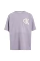 Detské bavlnené tričko Calvin Klein Jeans fialová