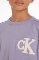 Calvin Klein Jeans t-shirt bawełniany dziecięcy IB0IB01729.9BYX fioletowy