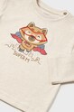 Chłopiec Mayoral longsleeve bawełniany niemowlęcy 2025.3G.Baby.9BYX beżowy