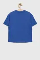 Dječja pamučna majica kratkih rukava EA7 Emporio Armani plava