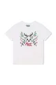 Kenzo Kids t-shirt bawełniany dziecięcy beżowy