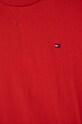 Chłopiec Tommy Hilfiger t-shirt bawełniany dziecięcy KB0KB08575.128.176.9BYX czerwony