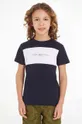mornarsko modra Otroška bombažna kratka majica Tommy Hilfiger Fantovski