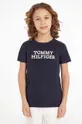 темно-синій Дитяча бавовняна футболка Tommy Hilfiger Для хлопчиків