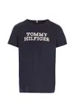Tommy Hilfiger t-shirt bawełniany dziecięcy granatowy
