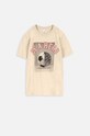 Coccodrillo t-shirt bawełniany dziecięcy nadruk beżowy ZC3143203VBB