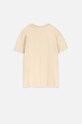 Coccodrillo t-shirt bawełniany dziecięcy ZC3143203VBB beżowy AW23