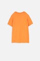 Coccodrillo t-shirt bawełniany dziecięcy ZC3143206VBB pomarańczowy AW23
