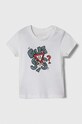 Guess t-shirt bawełniany niemowlęcy nadruk biały I3BI08.I3Z14.9BYX