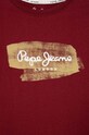 Chłopiec Pepe Jeans t-shirt bawełniany dziecięcy PB503731 bordowy