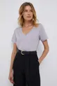 fioletowy Calvin Klein t-shirt bawełniany