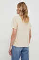 Bavlnené tričko Calvin Klein béžová
