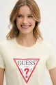 Odzież Guess t-shirt bawełniany W1YI1B.I3Z14 żółty